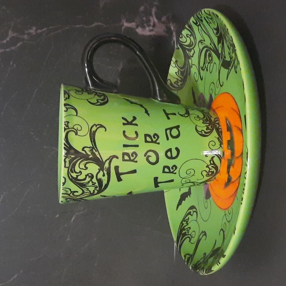 Halloween Trick or Treat Mug and Saucer Set
